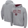 Colosseum Heathered Gray Missouri State University Bears Arch And Logo Pullover Hoodie In Heather Gray