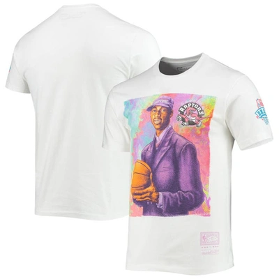 MITCHELL & NESS MITCHELL & NESS TRACY MCGRADY WHITE TORONTO RAPTORS HARDWOOD CLASSICS DRAFT DAY COLORWASH T-SHIRT