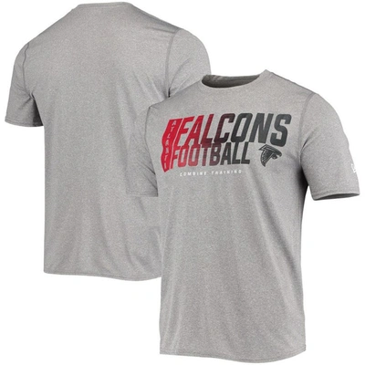 New Era Men's Heathered Gray Atlanta Falcons Combine Authentic Game On T-shirt