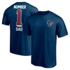Fanatics Branded Navy Houston Texans #1 Dad T-shirt In Navy