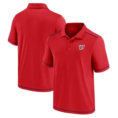 Fanatics Men's Red Washington Nationals Primary Team Logo Polo Shirt