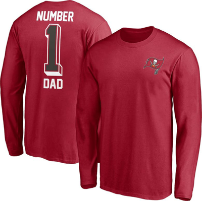 Fanatics Branded Red Tampa Bay Buccaneers #1 Dad Long Sleeve T-shirt