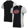 REFRIED APPAREL REFRIED APPAREL BLACK/HEATHERED GRAY SAN FRANCISCO 49ERS SUSTAINABLE SPLIT T-SHIRT