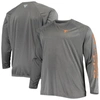 COLUMBIA COLUMBIA CHARCOAL TEXAS LONGHORNS BIG & TALL TERMINAL TACKLE OMNI-SHADE LONG SLEEVE RAGLAN T-SHIRT