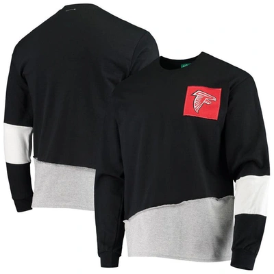 Refried Apparel Men's Black Atlanta Falcons Angle Long Sleeve T-shirt