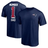 Fanatics Branded Navy New England Patriots #1 Dad Logo T-shirt In Navy