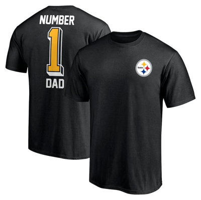 Fanatics Branded Black Pittsburgh Steelers #1 Dad T-shirt