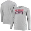 Fanatics Men's Big And Tall Heathered Gray New England Patriots Practice Long Sleeve T-shirt In Heather Gray