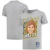 Mitchell & Ness Youth  Rik Smits Gray Indiana Pacers Hardwood Classics King Of The Court Player T-shi In Heather Gray