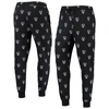 THE WILD COLLECTIVE BLACK BROOKLYN NETS ALLOVER LOGO JOGGER PANTS