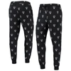 The Wild Collective Black Brooklyn Nets Allover Logo Jogger Pants In Black
