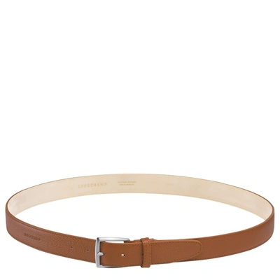 Longchamp Men's Belt Le Foulonné In Caramel