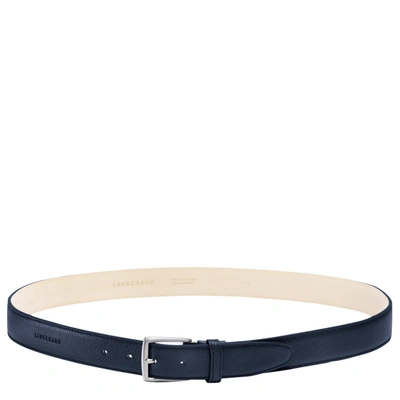 Longchamp Ceinture Homme Le Foulonné In Navy