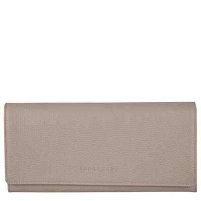 Longchamp Continental Wallet Le Foulonné In Turtledove