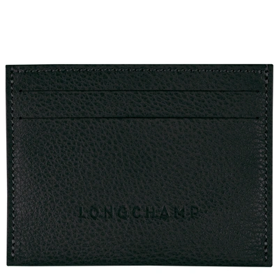 Longchamp Porte-carte Le Foulonné In Black