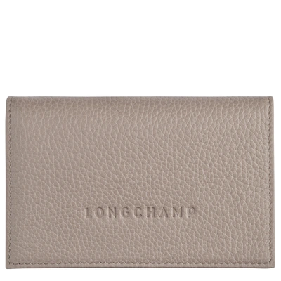 Longchamp Card Holder Le Foulonné In Turtledove