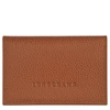 Longchamp Card Holder Le Foulonné In Caramel