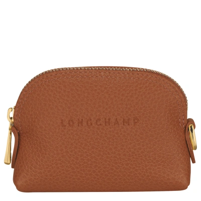 Longchamp Porte-monnaie Le Foulonné In Caramel