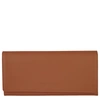 Longchamp Continental Leather Wallet In Caramel