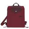 Longchamp Mini Le Pliage Green Recycled Canvas Backpack In Red