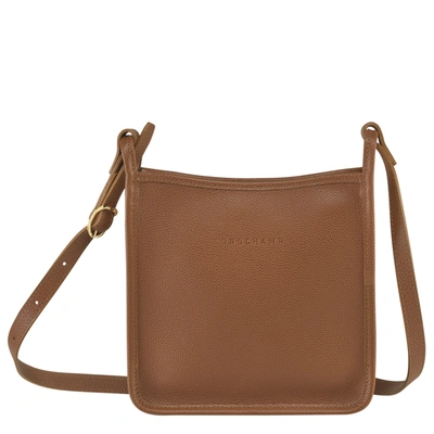 Longchamp Women's Small Le Foulonné Leather Crossbody Bag In Caramel