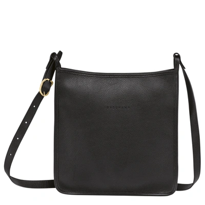 Longchamp Le Foulonné Medium Crossbody Bag In Black