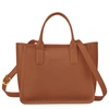 Longchamp Women's Le Foulonné Leather Top Handle Bag In Caramel