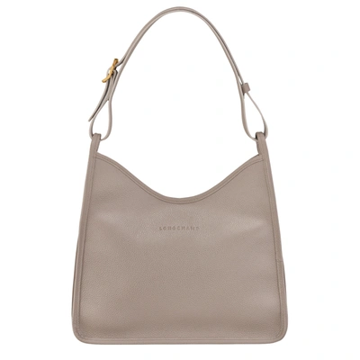 Longchamp Sac Porté Épaule M Le Foulonné In Turtledove