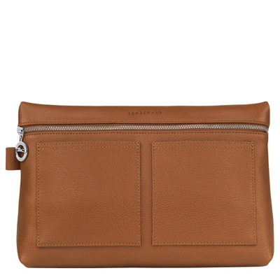 Longchamp Trousse De Toilette Le Foulonné In Caramel