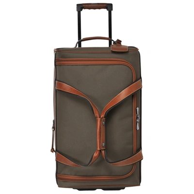 Longchamp Boxford Wheeled Canvas Duffle Bag In Brown