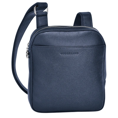 Longchamp Sac Bandoulière Xs Le Foulonné In Navy