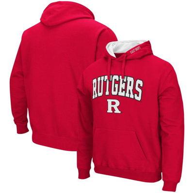 Colosseum Men's  Scarlet Rutgers Scarlet Knights Arch And Logo 3.0 Pullover Hoodie