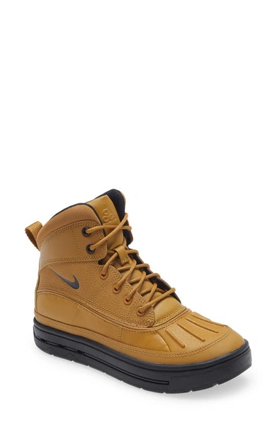 Nike Big Kids Woodside 2 High Top Boots From Finish Line In Wheat/black