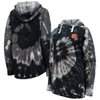 COLOSSEUM COLOSSEUM BLACK CLEMSON TIGERS SLOW RIDE SPIRAL TIE-DYE OVERSIZED PULLOVER HOODIE