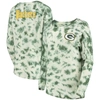 New Era Women's  Green Green Bay Packers Tie-dye Long Sleeve T-shirt In Green