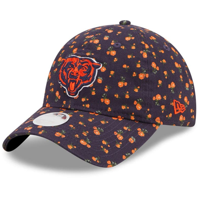 New Era Navy Chicago Bears Floral 9twenty Adjustable Hat