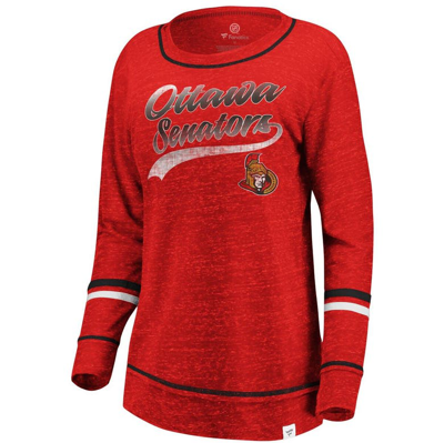 Fanatics Branded Red Ottawa Senators Giant Dreams Speckle Long Sleeve T-shirt