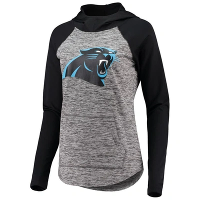 G-III 4HER BY CARL BANKS G-III 4HER BY CARL BANKS HEATHERED GRAY/BLACK CAROLINA PANTHERS CHAMPIONSHIP RING PULLOVER HOODIE