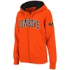 Colosseum Stadium Athletic Orange Oklahoma State Cowboys Arched Name Full-zip Hoodie In Orange