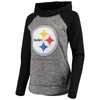 G-III 4HER BY CARL BANKS G-III 4HER BY CARL BANKS HEATHERED GRAY/BLACK PITTSBURGH STEELERS CHAMPIONSHIP RING PULLOVER HOODIE