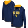 Colosseum Women's Navy West Virginia Mountaineers Tunic Pullover Hoodie In Navy