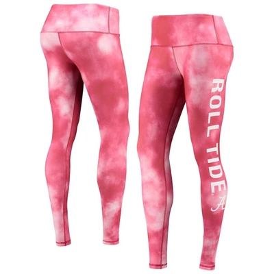 Zoozatz Women's Crimson Alabama Crimson Tide Cloud Dye Mist Leggings