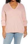 Treasure & Bond V-neck Sweater In Pink Smoke