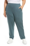 Eileen Fisher Slouch Fleece Ankle Pants In Eucalyptus