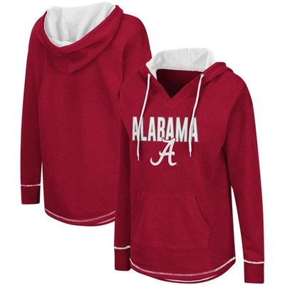 Colosseum Women's Crimson Alabama Crimson Tide Tunic Pullover Hoodie