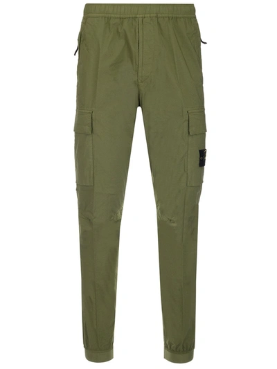 Stone Island Parachute Logo-patch Track Pants In Salvia
