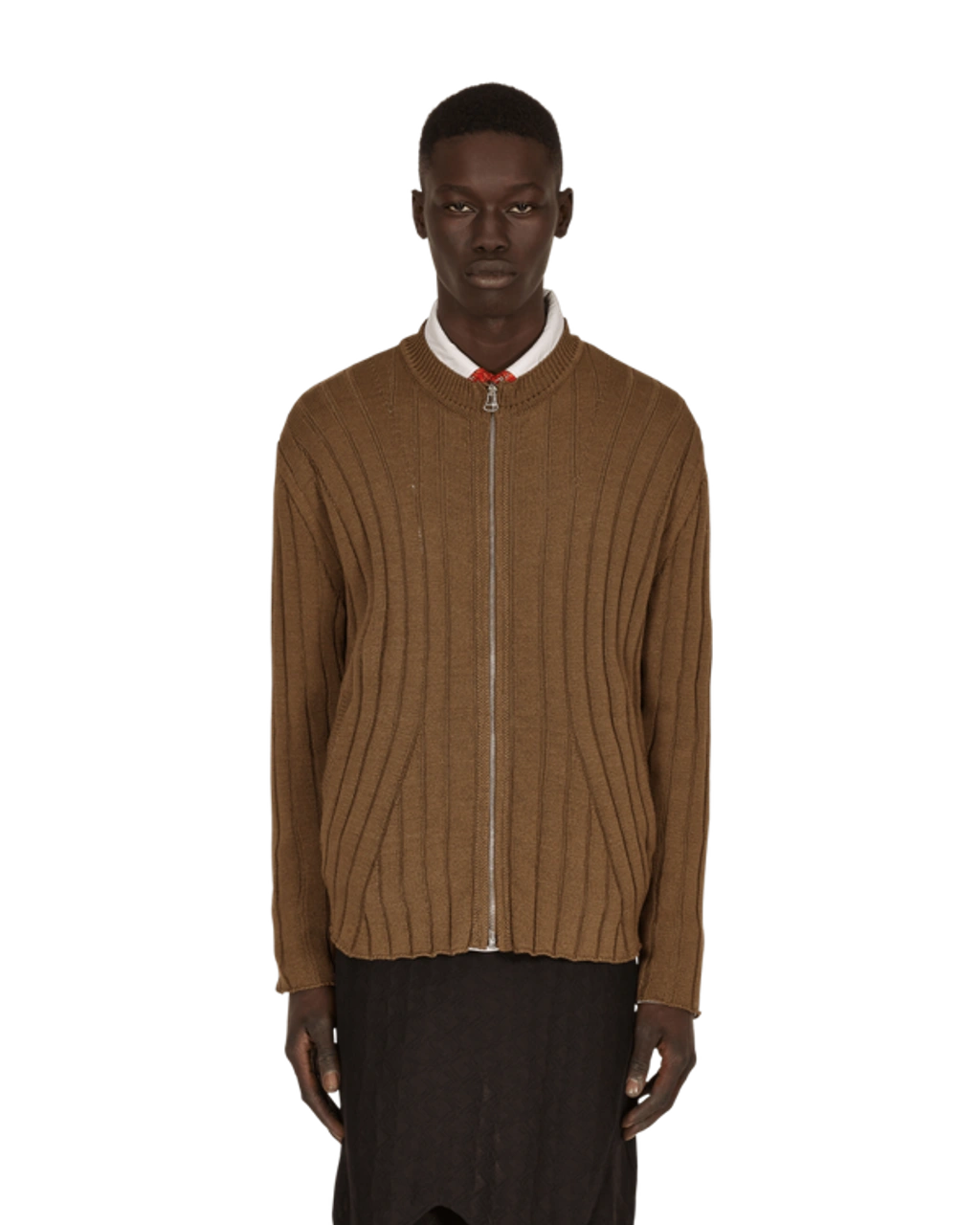 Kiko Kostadinov Harkman Knit Zip Cardigan In Marron | ModeSens Kiko Kostadinov Harkman Knit Zip Cardigan In Marron | ModeSens