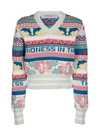 Golden Goose Patterned Knit Cropped Jumper In 80100