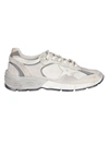 Golden Goose Running Dad Net And Suede Upper Leather Star And Heel Suede Spur Shoes In 80185