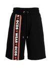 Gcds Cute Tape Logo Drawstring Shorts In Black